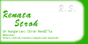 renata stroh business card